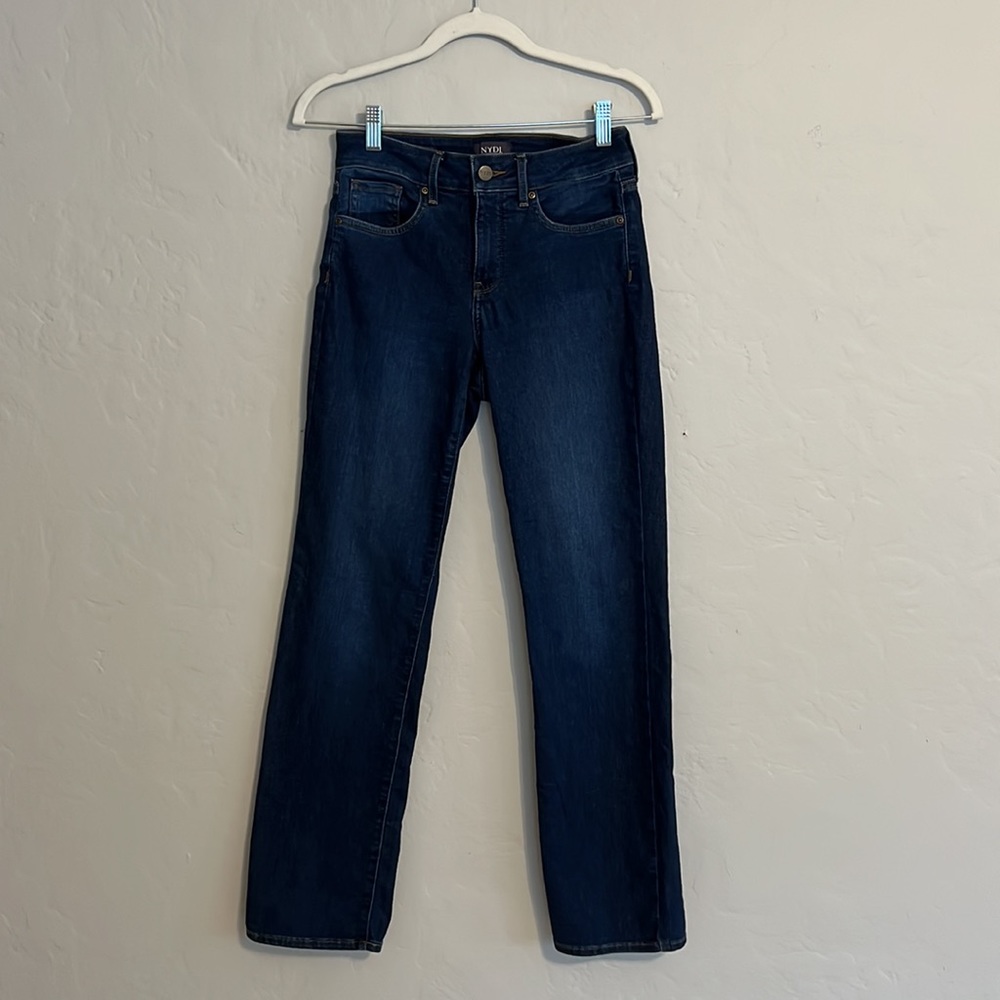 Perfect Pair of Blue Jeans - NYDJ Marilyn Straight Leg Jeans - Size 2 Petite
